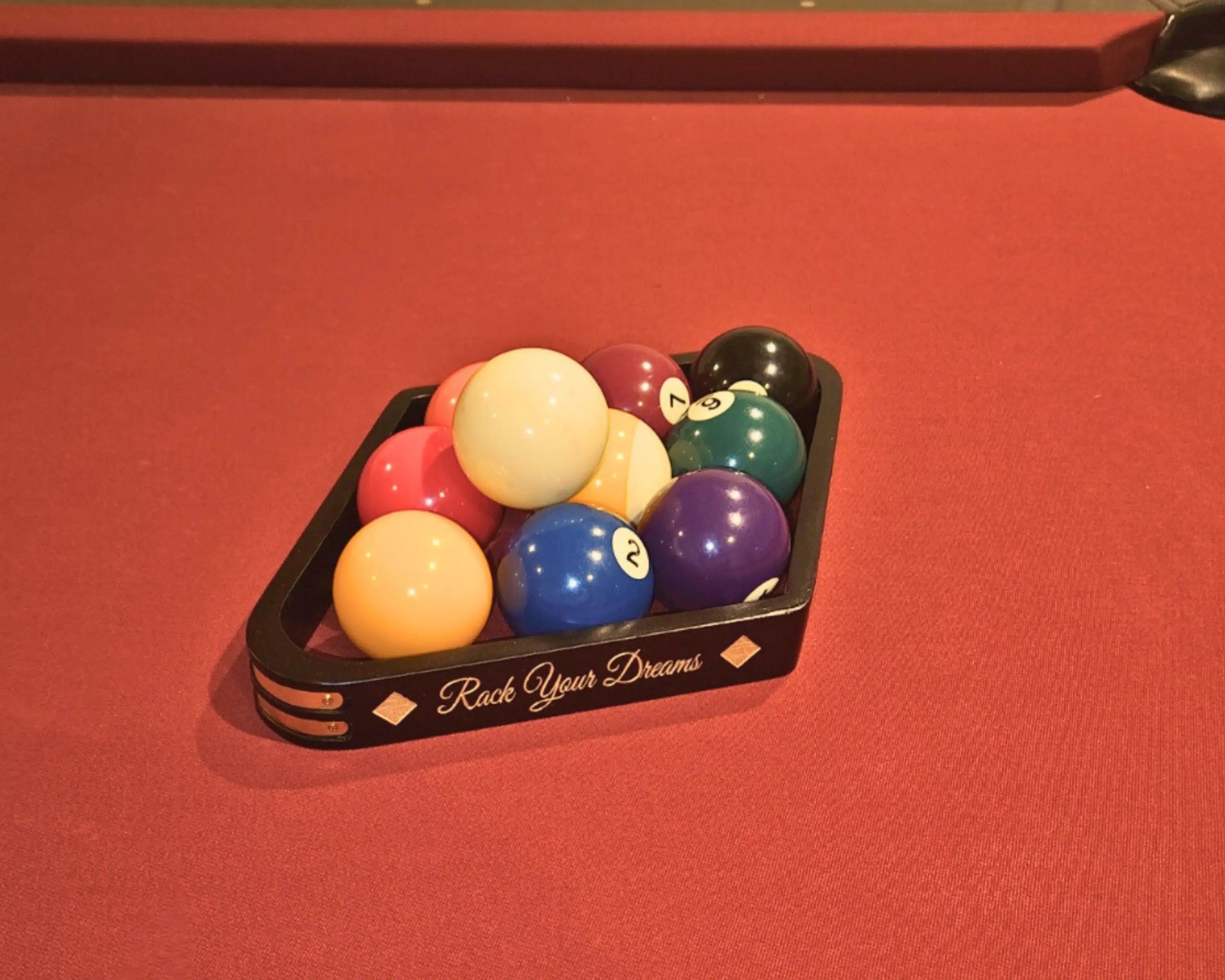 Professional 9-Ball Rack | Pool 9 and Brush | Twisted Edge Creations