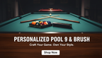 Personalized Pool 9 & Brush Twisted Edge Creations
