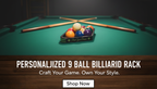 Personalized 9 Ball Billiard Rack Twisted Edge Creations
