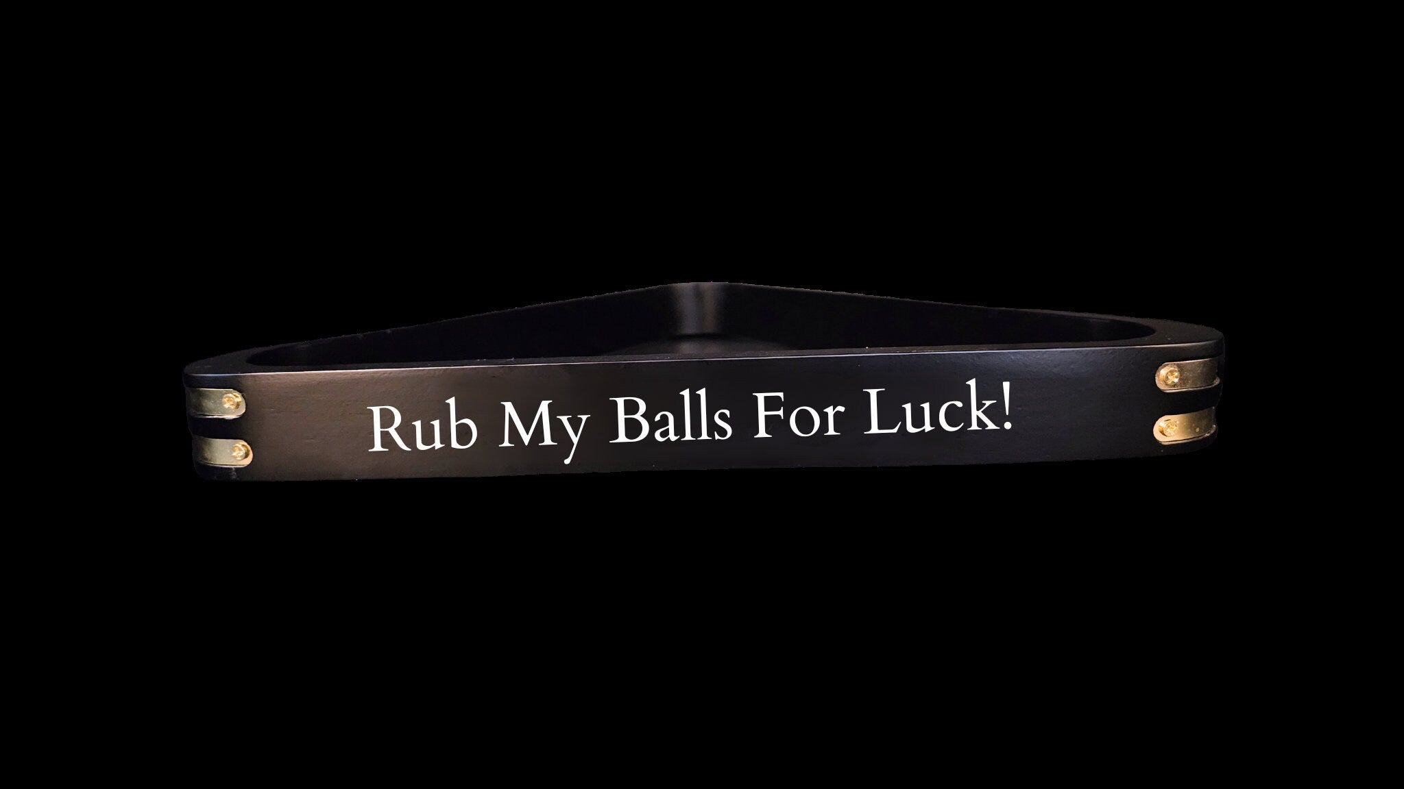 Wooden Billiard Rack: Rub My Balls For Luck | Twisted Edge Creations