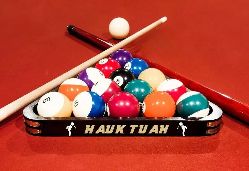 Hauk Tuah Design Pool Triangle | Billiards Triangle | Gift for Him | Her | Wedding | Anniversary | Billiards Supplies | Pool Room