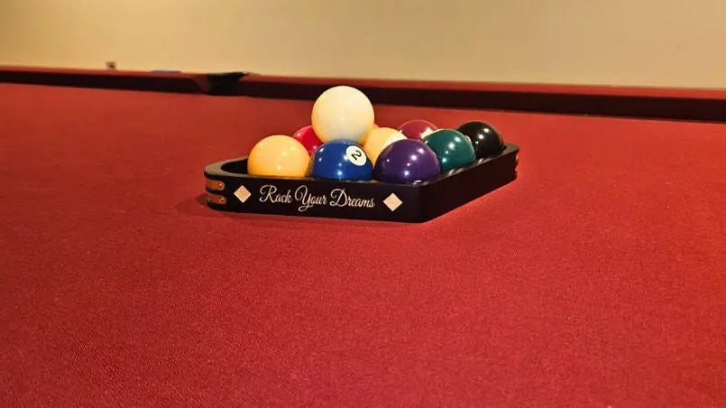Custom Pool Bundle | 8 Ball Rack | 9 Ball Rack | Father's Day Gift | Custom Cue Rack | Groomsman Gift | Engraved Pool Rack
